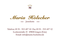 Logo der Firma Juwelierin Maria Hölscher