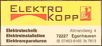 Logo der Firma Elektro Kopp, Manfred Kopp