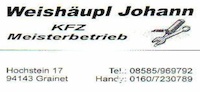 Logo der Firma KFZ Johann Weishäupl