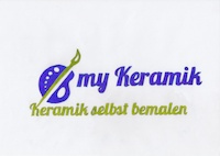 Logo der Firma my Keramik- Keramik selbst bemalen
