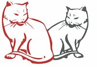 Logo der Firma Hotel und Restaurant Roter Kater und Graue Katze