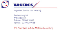 Logo der Firma Vagedes, Sanitär und Heizung