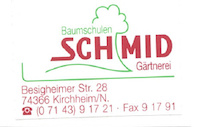Logo der Firma Baumschulen Schmid -Gärtnerei-