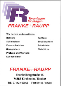 Logo der Firma Franke+Raupp GbR Toranlagen