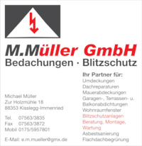 Logo der Firma M. Müller Bedachungen GmbH